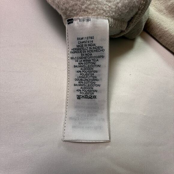 True Religion Gold Logo Full Zip Hoodie Sweatshirt Light Heather Oatmeal Size M - Picture 13 of 15